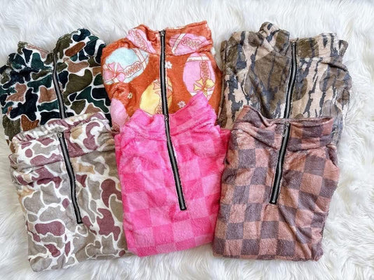 Adult & Kid Fleece Sherpa Pullover