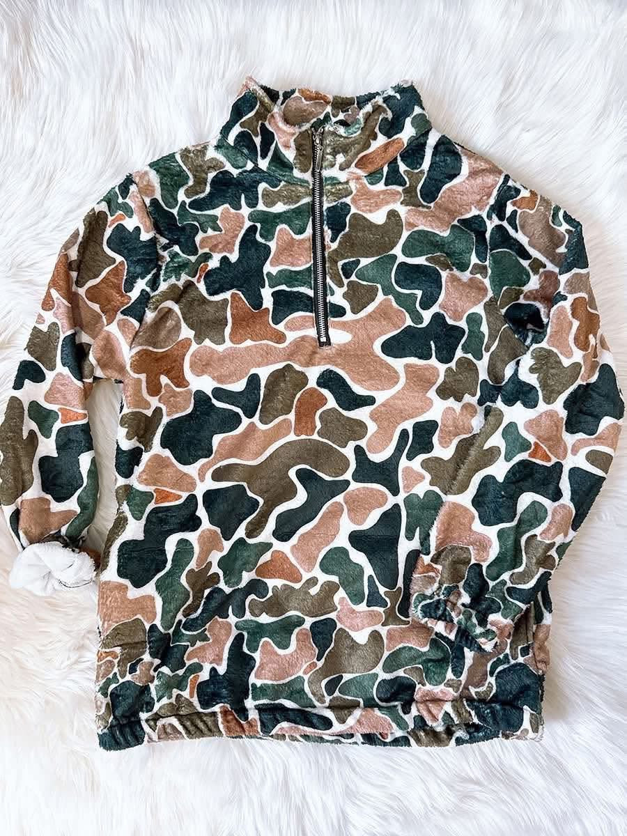 Adult & Kid Fleece Sherpa Pullover