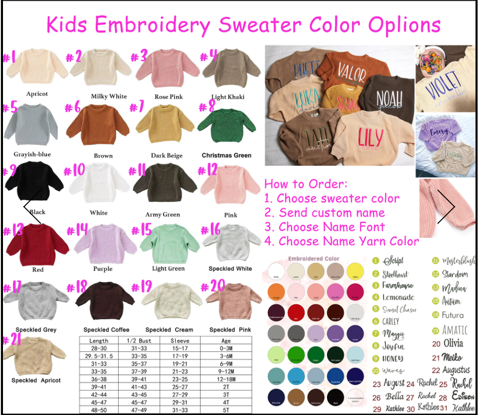 Custom Embroidered Sweaters