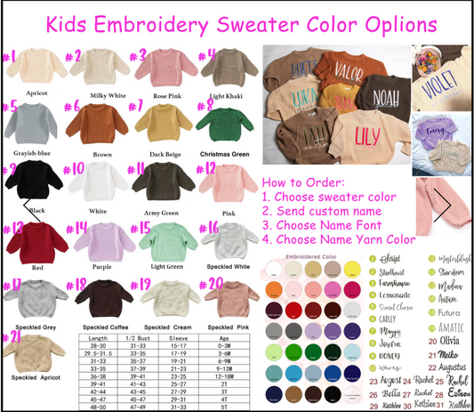 Custom Embroidered Sweaters