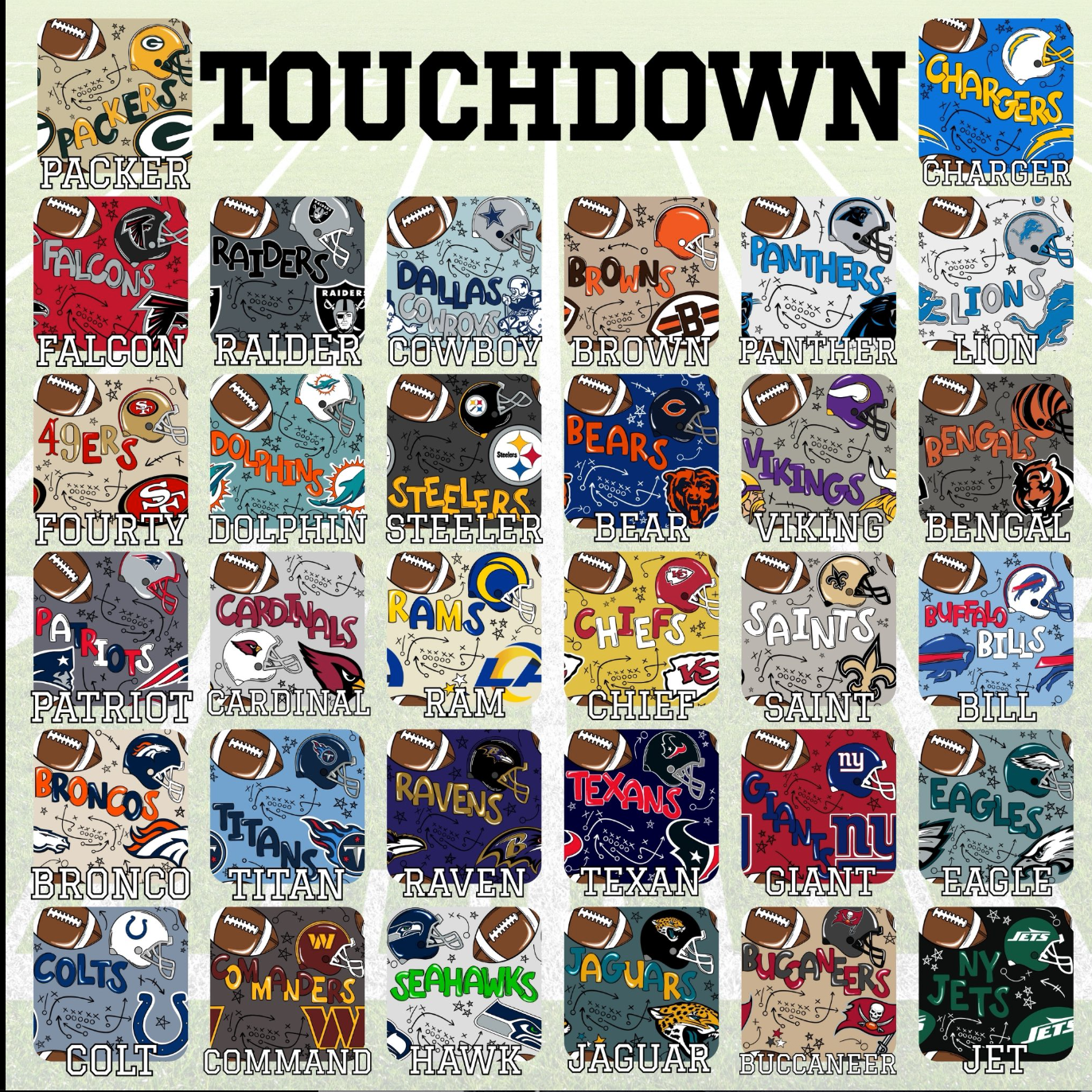 PREORDER kids Touchdown bamboo