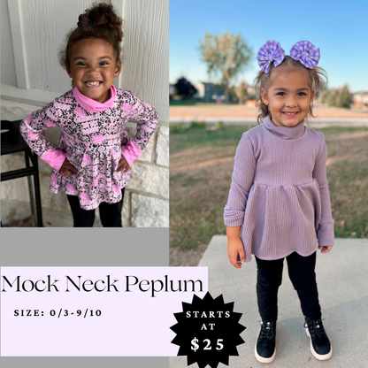 Mock Neck Peplum