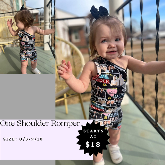 One Shoulder Tank Romper