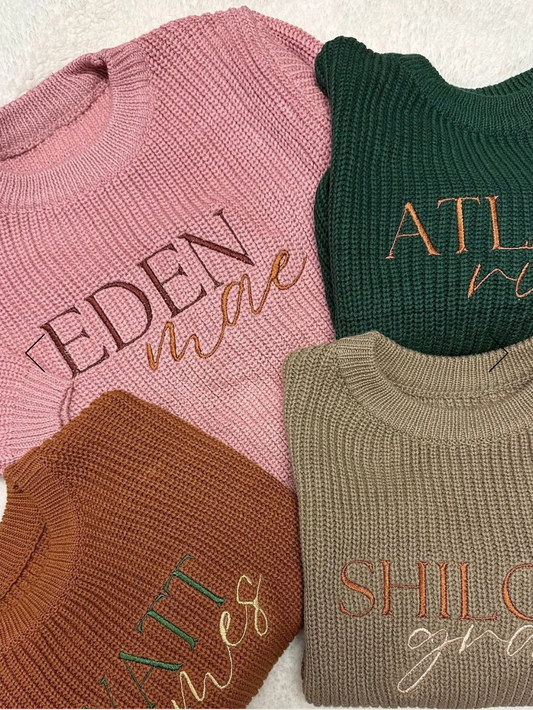 Custom Embroidered Sweaters